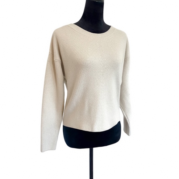 🍀3 for $35 - Zara Cream Ribbed Sweater - Picture 1 of 3